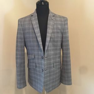 Gray Polyester blended Blazer